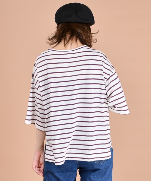 natural couture(ナチュラルクチュール)の「ゆるビックTシャツ(Tシャツ/カットソー・レディース・その他12/ブラウン/ライトベージュ/ミント・FREE)」の19枚目の写真