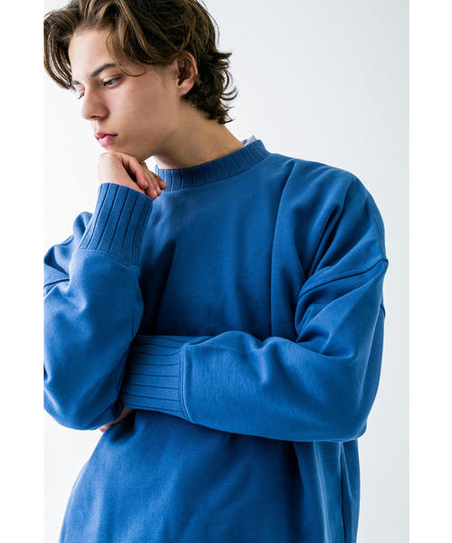 MONKEY TIME（モンキータイム）の「＜monkey time＞ URAKE DOLEMAN WIDE RIB MOCK SWEAT/スウェット（スウェット・メンズ・ブラック/コバルトブルー/ブラウン・LARGE/SMALL/MEDIUM/X-LARGE）」の4枚目の写真
