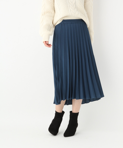 A part by（アパートバイ）の「ブラッシュサテンプリーツスカート　819440（スカート・レディース・ブラウン/イエロー/ブルー・FREE）」の15枚目の写真