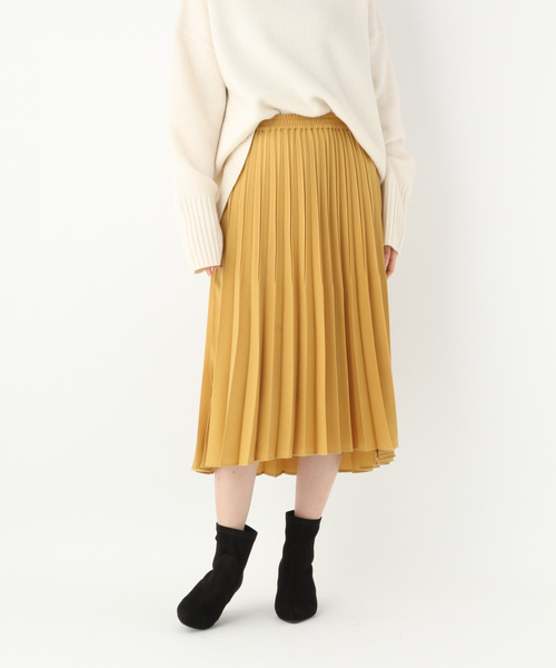 A part by（アパートバイ）の「ブラッシュサテンプリーツスカート　819440（スカート・レディース・ブラウン/イエロー/ブルー・FREE）」の18枚目の写真