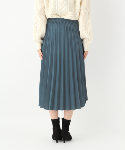 A part by（アパートバイ）の「ブラッシュサテンプリーツスカート　819440（スカート・レディース・ブラウン/イエロー/ブルー・FREE）」の9枚目の写真