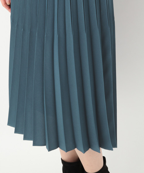 A part by（アパートバイ）の「ブラッシュサテンプリーツスカート　819440（スカート・レディース・ブラウン/イエロー/ブルー・FREE）」の5枚目の写真