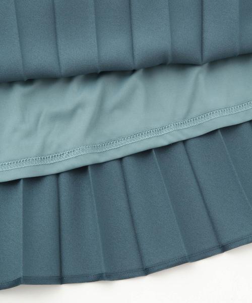 A part by（アパートバイ）の「ブラッシュサテンプリーツスカート　819440（スカート・レディース・ブラウン/イエロー/ブルー・FREE）」の7枚目の写真