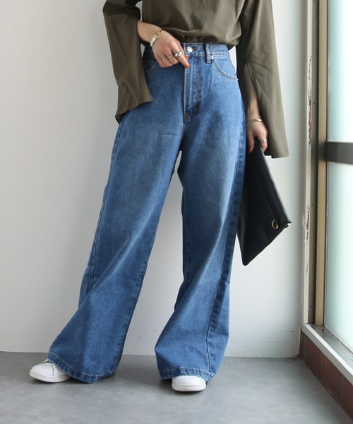 and it_(アンドイット)の「レースポケットワイドデニムパンツ(デニムパンツ・レディース・ライトブルー/ブルー/インディゴブルー/ホワイト・LARGE/X-LARGE/MEDIUM/L~LL/M~L/S~M/M)」の18枚目の写真