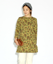 BEAMS BOY | BEAMS BOY / カモフラージュ ボートネックワンピース **(ワンピース)