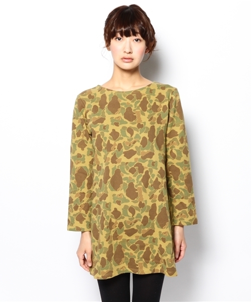 BEAMS BOY（ビームスボーイ）の「△BEAMS BOY / カモフラージュ ボートネックワンピース **（ワンピース・レディース・その他1・ONE SIZE）」の2枚目の写真