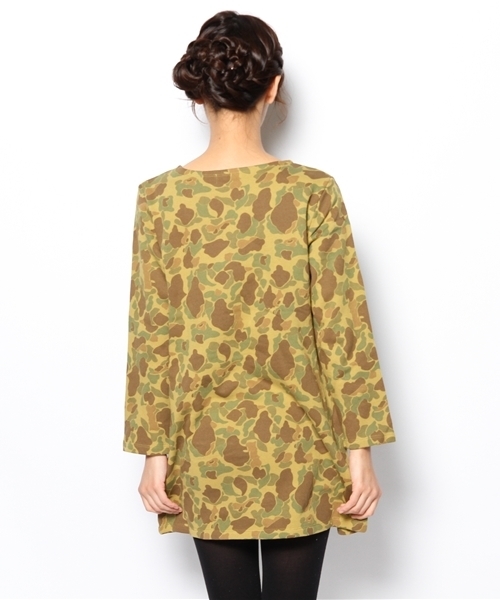 BEAMS BOY（ビームスボーイ）の「△BEAMS BOY / カモフラージュ ボートネックワンピース **（ワンピース・レディース・その他1・ONE SIZE）」の4枚目の写真