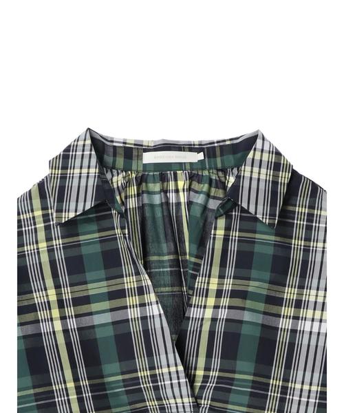 AMERICAN HOLIC(アメリカンホリック)の「バックギャザースキッパーシャツ*(シャツ/ブラウス・レディース・チェック/オフホワイト/ベージュ系その他/ブルー系その他7/その他5/ブルー系その他5・M/L)」の12枚目の写真