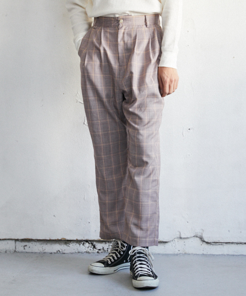 PairPair(ペアペア)の「グレンチェック柄パンツ(その他パンツ・メンズ・ベージュ/ピンク・FREE)」の14枚目の写真