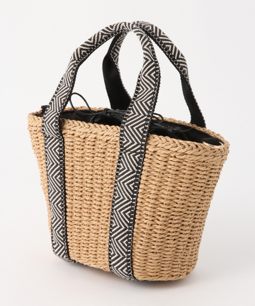 GLOBAL WORK（グローバルワーク）の「2WAYペーパートート/822575（かごバッグ・レディース・ブラック/ブラック系その他/レッド/ゴールド系その他・ONE SIZE）」の18枚目の写真