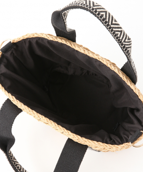 GLOBAL WORK（グローバルワーク）の「2WAYペーパートート/822575（かごバッグ・レディース・ブラック/ブラック系その他/レッド/ゴールド系その他・ONE SIZE）」の19枚目の写真