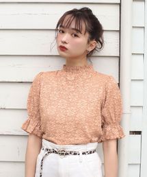 one after another NICE CLAUP | プリーツ加工プチハイレーストップス(Tシャツ/カットソー)