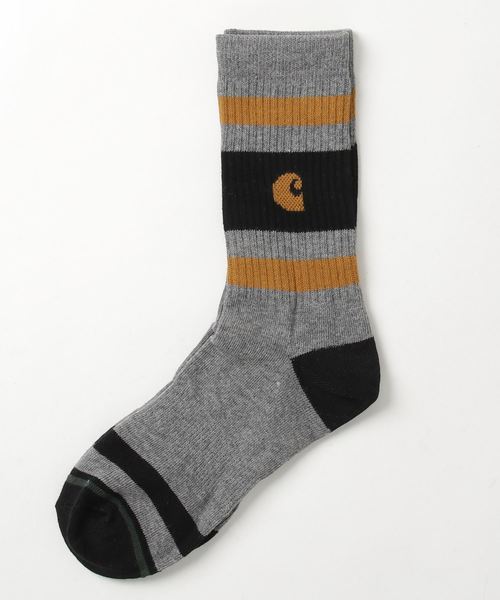Carhartt WIP(カーハートダブリューアイピー)の「FAIRFIELD SOCKS(ソックス/靴下・メンズ・ダークグレー/ブラック/ホワイト・ONE SIZE)」の1枚目の写真