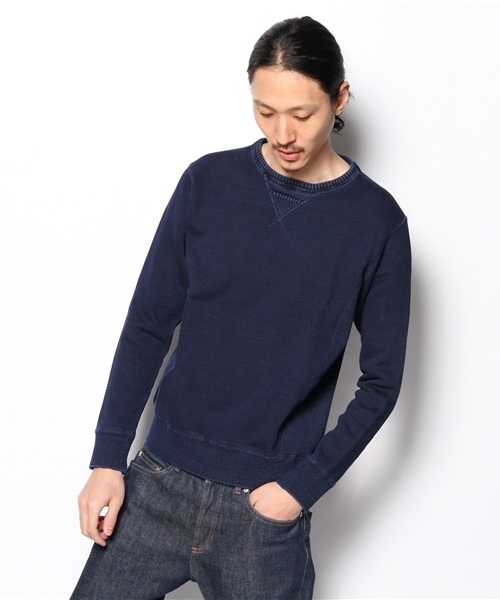 CIAOPANIC（チャオパニック）の「【Ciaopanic】インディゴ裏毛+ニットPO（スウェット・メンズ・ブルー/ネイビー・MEDIUM/LARGE）」の11枚目の写真