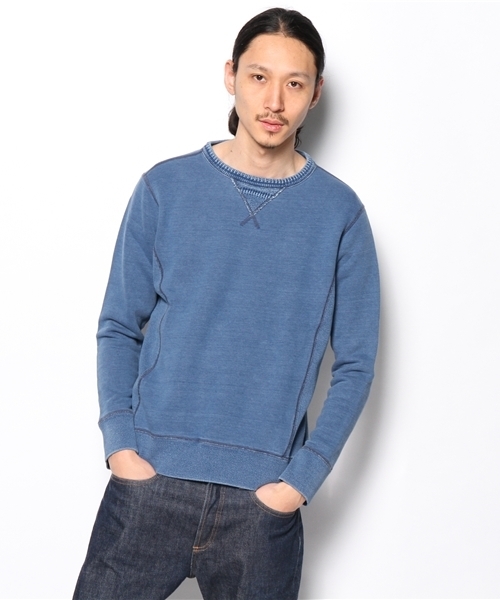 CIAOPANIC（チャオパニック）の「【Ciaopanic】インディゴ裏毛+ニットPO（スウェット・メンズ・ブルー/ネイビー・MEDIUM/LARGE）」の12枚目の写真