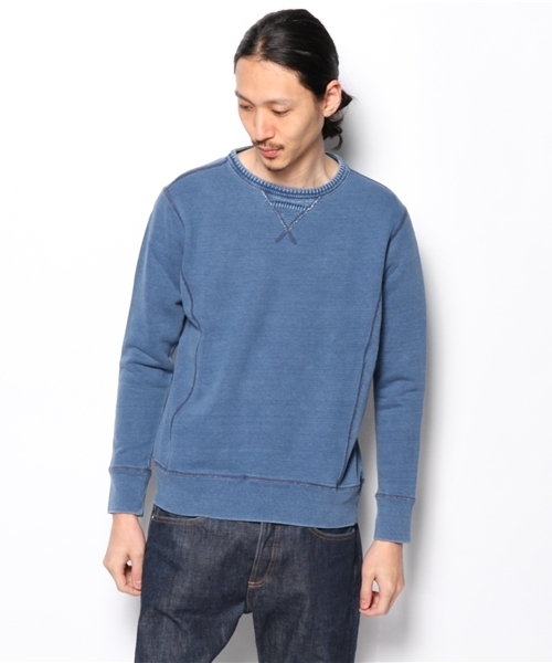 CIAOPANIC（チャオパニック）の「【Ciaopanic】インディゴ裏毛+ニットPO（スウェット・メンズ・ブルー/ネイビー・MEDIUM/LARGE）」の5枚目の写真
