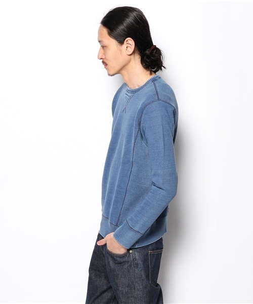 CIAOPANIC（チャオパニック）の「【Ciaopanic】インディゴ裏毛+ニットPO（スウェット・メンズ・ブルー/ネイビー・MEDIUM/LARGE）」の9枚目の写真