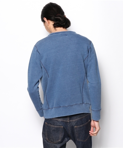 CIAOPANIC（チャオパニック）の「【Ciaopanic】インディゴ裏毛+ニットPO（スウェット・メンズ・ブルー/ネイビー・MEDIUM/LARGE）」の8枚目の写真