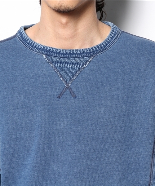 CIAOPANIC（チャオパニック）の「【Ciaopanic】インディゴ裏毛+ニットPO（スウェット・メンズ・ブルー/ネイビー・MEDIUM/LARGE）」の7枚目の写真