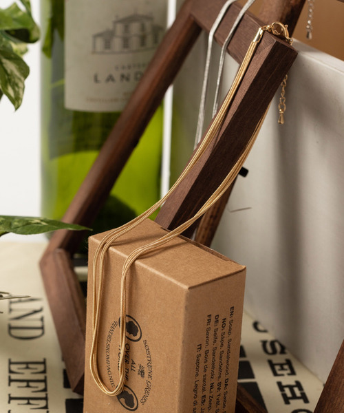 WEGO（ウィゴー）の「WEGO/2連チェーンチョーカー（ネックレス・レディース・シルバー/ゴールド・FREE）」の2枚目の写真