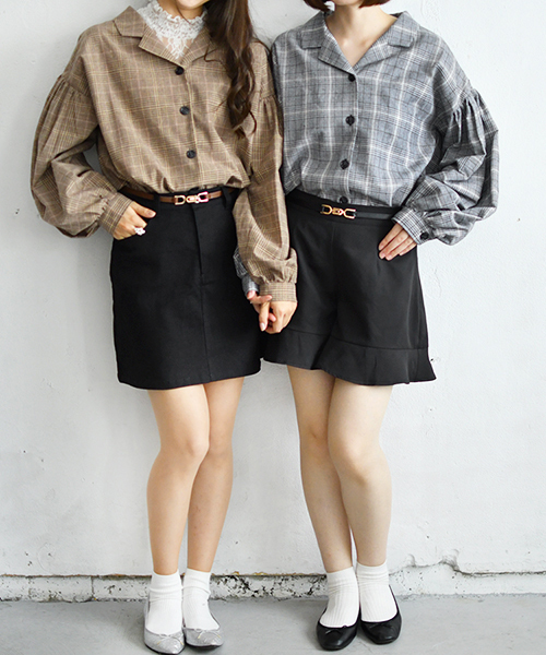 PairPair（ペアペア）の「アソート袖ボリューム開襟シャツ（シャツ/ブラウス・レディース・ブラック/モカ/ブラウン系その他/ライトベージュ・FREE）」の5枚目の写真