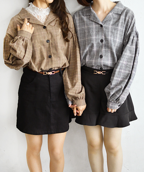 PairPair（ペアペア）の「アソート袖ボリューム開襟シャツ（シャツ/ブラウス・レディース・ブラック/モカ/ブラウン系その他/ライトベージュ・FREE）」の6枚目の写真