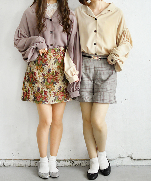 PairPair（ペアペア）の「アソート袖ボリューム開襟シャツ（シャツ/ブラウス・レディース・ブラック/モカ/ブラウン系その他/ライトベージュ・FREE）」の7枚目の写真