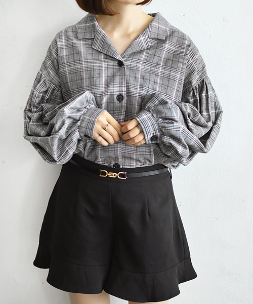 PairPair（ペアペア）の「アソート袖ボリューム開襟シャツ（シャツ/ブラウス・レディース・ブラック/モカ/ブラウン系その他/ライトベージュ・FREE）」の12枚目の写真