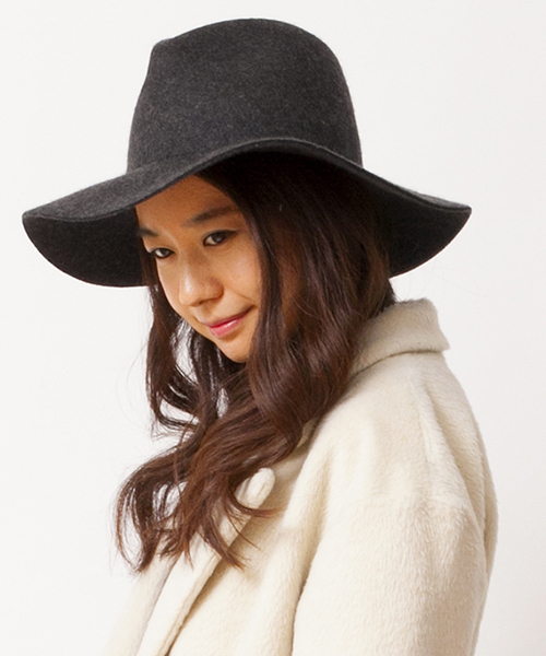 WEGO(ウィゴー)の「WEGO/ツバ広フェルトハット(ハット・レディース・ブラック/グレー/ベージュ/ピンク・FREE)」の3枚目の写真