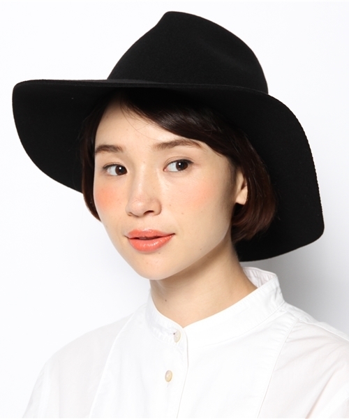 WEGO(ウィゴー)の「WEGO/ツバ広フェルトハット(ハット・レディース・ブラック/グレー/ベージュ/ピンク・FREE)」の10枚目の写真