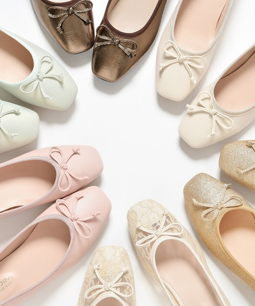 one after another NICE CLAUP(ワンアフターアナザーナイスクラップ)の「【WEB限定】バレエシューズ(バレエシューズ・レディース・ホワイト系その他/ゴールド・SS/S/M/L/LL)」の13枚目の写真