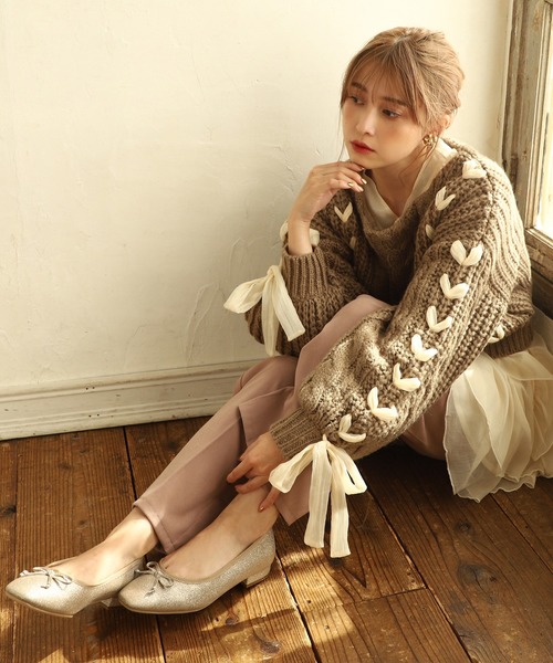 one after another NICE CLAUP(ワンアフターアナザーナイスクラップ)の「【WEB限定】バレエシューズ(バレエシューズ・レディース・ホワイト系その他/ゴールド・SS/S/M/L/LL)」の22枚目の写真