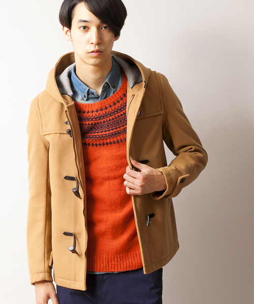 WEGO（ウィゴー）の「WEGO/ボンディングダッフルコート（ダッフルコート・メンズ・ダークグレー/ネイビー/キャメル/ワイン/その他1/その他2・MEDIUM/LARGE/SMALL）」の4枚目の写真