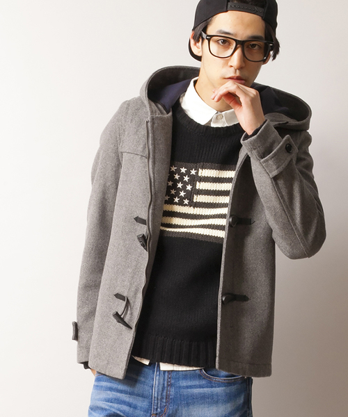 WEGO（ウィゴー）の「WEGO/ボンディングダッフルコート（ダッフルコート・メンズ・ダークグレー/ネイビー/キャメル/ワイン/その他1/その他2・MEDIUM/LARGE/SMALL）」の2枚目の写真