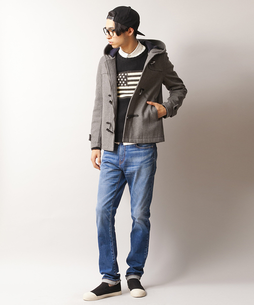 WEGO（ウィゴー）の「WEGO/ボンディングダッフルコート（ダッフルコート・メンズ・ダークグレー/ネイビー/キャメル/ワイン/その他1/その他2・MEDIUM/LARGE/SMALL）」の9枚目の写真