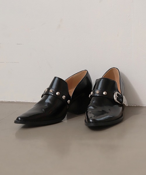 PAGEBOY（ページボーイ）の「メタルバックルローファー（ローファー・レディース・ブラック/ダークブラウン・M/L）」の2枚目の写真