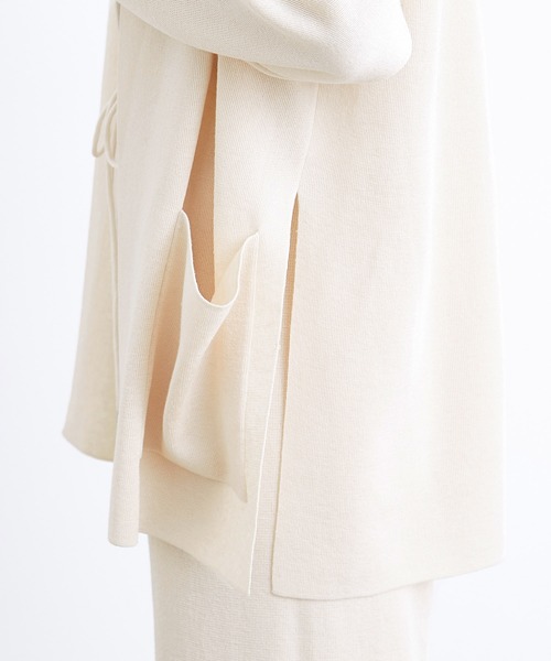 ADAM ET ROPE'(アダムエロペ)の「LINEN混ニットジャケット(テーラードジャケット・レディース・ホワイト系その他/カーキ・FREE)」の13枚目の写真