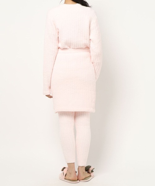 tu-hacci（ツーハッチ）の「ふわもこ リブガウンセットアップ（ガウン/バスローブ・レディース・ピンク/ホワイト/ミックスグレー・FREE）」の11枚目の写真