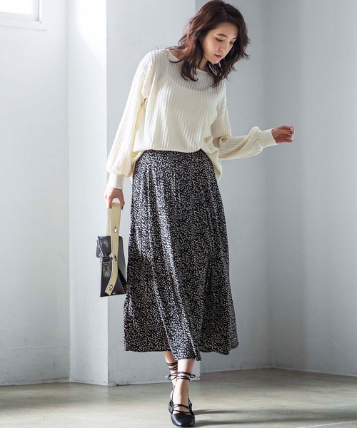 GeeRA（ジーラ）の「プリントパネルフレアースカート（スカート・レディース・ミント/ブラック・LARGE/X-LARGE/MEDIUM）」の3枚目の写真