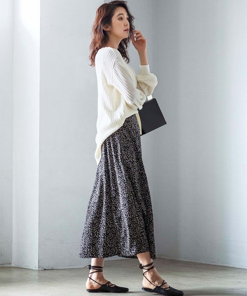 GeeRA（ジーラ）の「プリントパネルフレアースカート（スカート・レディース・ミント/ブラック・LARGE/X-LARGE/MEDIUM）」の4枚目の写真