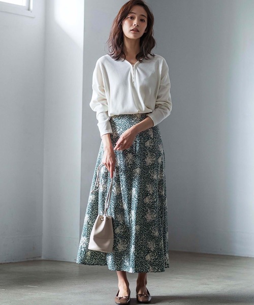 GeeRA（ジーラ）の「プリントパネルフレアースカート（スカート・レディース・ミント/ブラック・LARGE/X-LARGE/MEDIUM）」の6枚目の写真