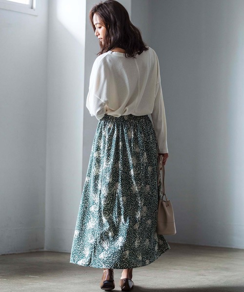 GeeRA（ジーラ）の「プリントパネルフレアースカート（スカート・レディース・ミント/ブラック・LARGE/X-LARGE/MEDIUM）」の7枚目の写真