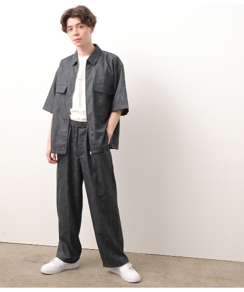 JUNRED（ジュンレッド）の「【セットアップ対応】オリジナルペイズリープリントイージーパンツ（その他パンツ・メンズ・ブラック/ネイビー・M/L）」の6枚目の写真