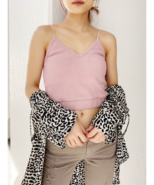 GYDA（ジェイダ）の「Basicビスチェ（キャミソール・レディース・オフホワイト/ブラック/ピンク・FREE）」の8枚目の写真