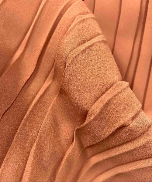 PICCIN（ピッチン）の「ノースリーブプリーツブラウス（シャツ/ブラウス・レディース・オレンジ/サックスブルー/ベージュ/ブラック・L/M）」の12枚目の写真