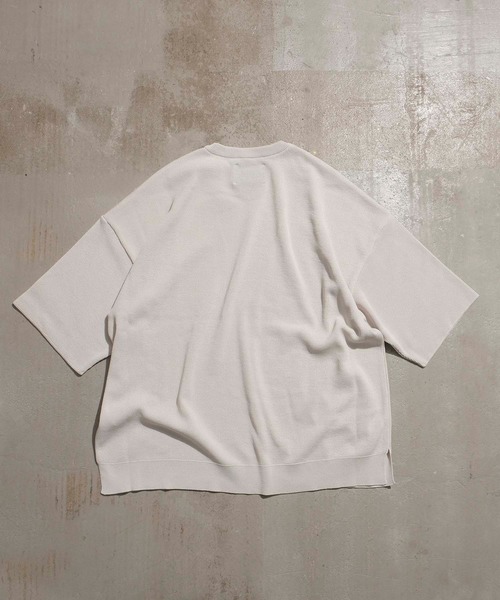 MAISON SPECIAL(メゾンスペシャル)の「《ユニセックスアイテム》ハイツイスト畦プライムオーバーニットTシャツ 【MAISON SPECIAL/メゾンスペシャル】(Tシャツ/カットソー・メンズ・ホワイト/ブラック/サックスブルー/イエロー/ピンク・44/46)」の15枚目の写真
