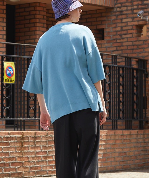 MAISON SPECIAL(メゾンスペシャル)の「《ユニセックスアイテム》ハイツイスト畦プライムオーバーニットTシャツ 【MAISON SPECIAL/メゾンスペシャル】(Tシャツ/カットソー・メンズ・ホワイト/ブラック/サックスブルー/イエロー/ピンク・44/46)」の19枚目の写真