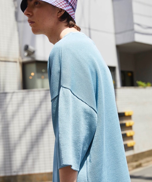 MAISON SPECIAL(メゾンスペシャル)の「《ユニセックスアイテム》ハイツイスト畦プライムオーバーニットTシャツ 【MAISON SPECIAL/メゾンスペシャル】(Tシャツ/カットソー・メンズ・ホワイト/ブラック/サックスブルー/イエロー/ピンク・44/46)」の17枚目の写真