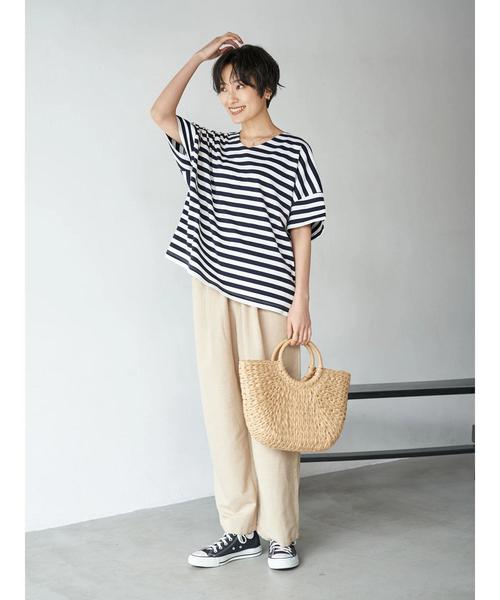 AMERICAN HOLIC(アメリカンホリック)の「ハイクオリティコットン両Vネックカットプルオーバー① *〇(Tシャツ/カットソー・レディース・ブラック/オフホワイト/グリーン/モカ/ブラック系その他4/ブルー系その他2/ネイビー・M/L)」の13枚目の写真
