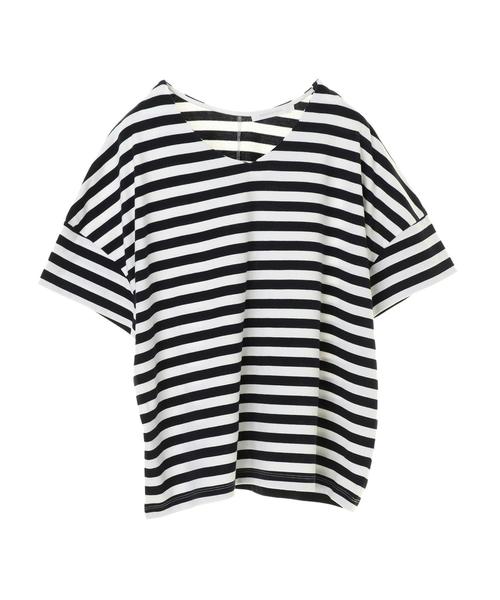 AMERICAN HOLIC(アメリカンホリック)の「ハイクオリティコットン両Vネックカットプルオーバー① *〇(Tシャツ/カットソー・レディース・ブラック/オフホワイト/グリーン/モカ/ブラック系その他4/ブルー系その他2/ネイビー・M/L)」の15枚目の写真